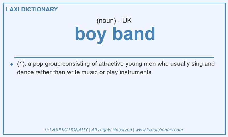 Definition boy band in British English