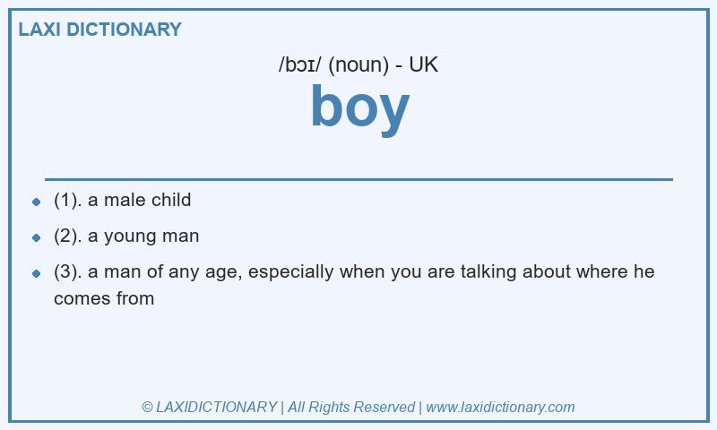 Definition boy in British English