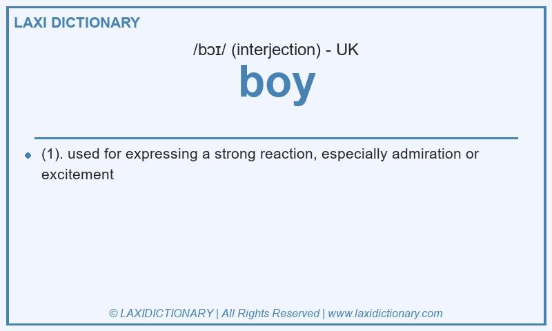 Definition boy in British English