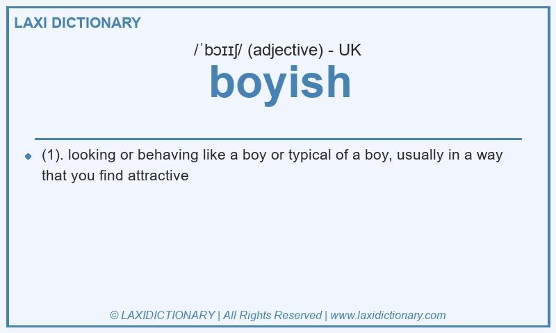 Definition boyish in British English