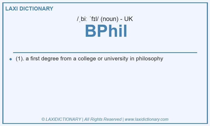 Definition BPhil in British English