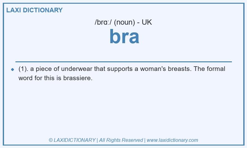 Definition bra in British English