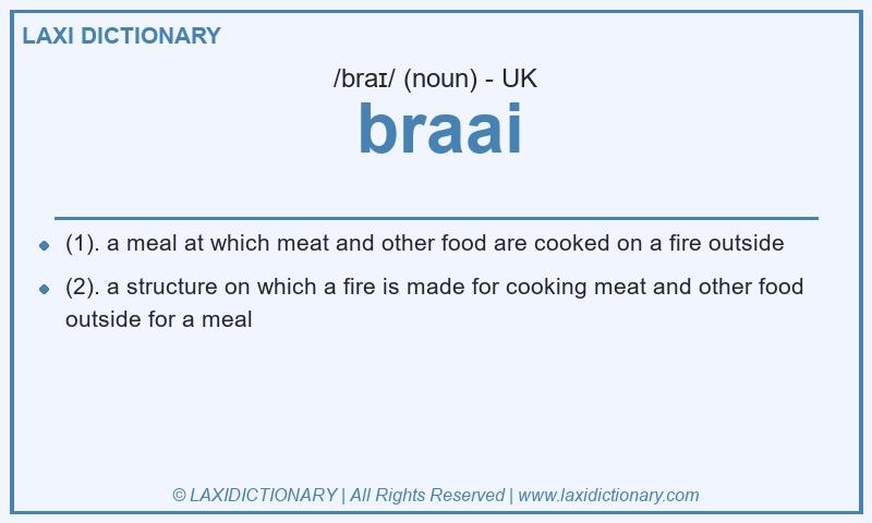 Definition braai in British English