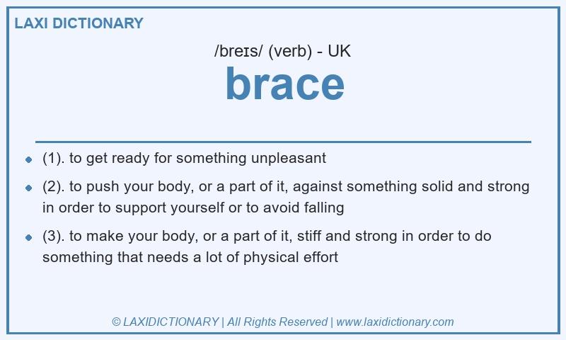 Definition brace in British English