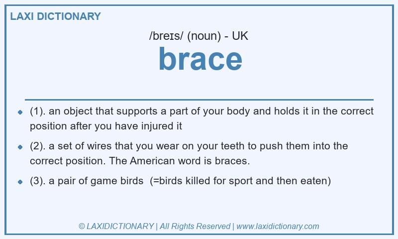 Definition brace in British English