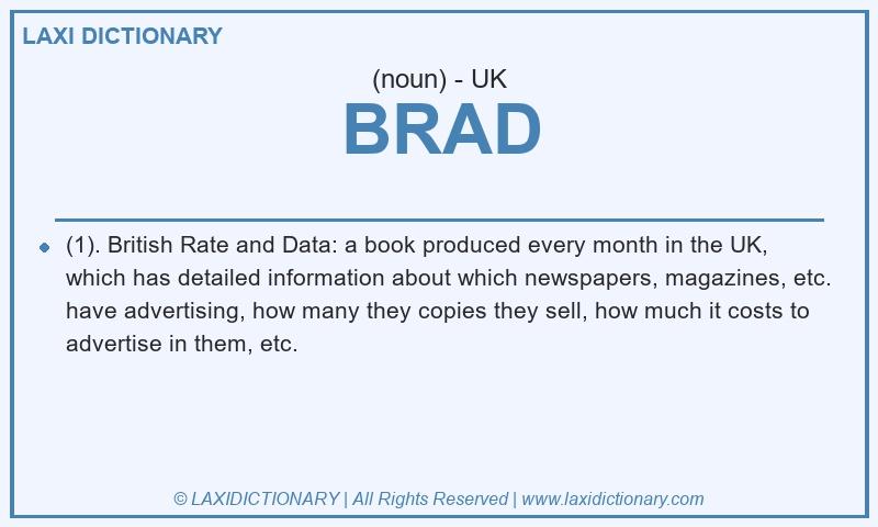 Definition BRAD in British English