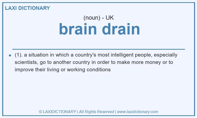 Definition brain drain in British English