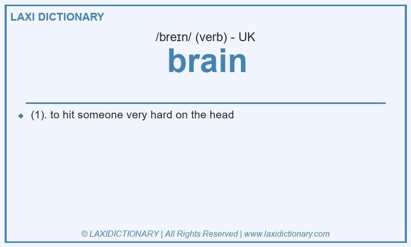 Definition brain in British English