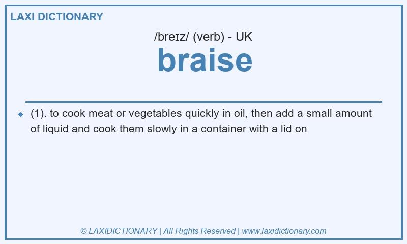 Definition braise in British English
