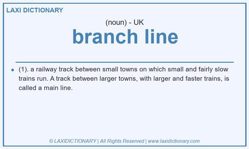 Definition branch line in British English