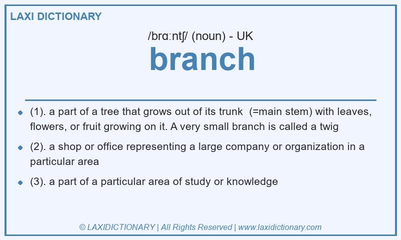 Definition branch in British English