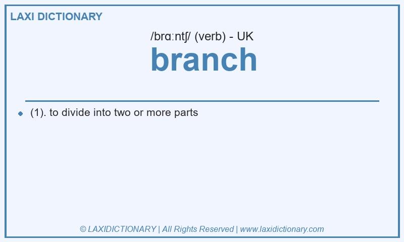 Definition branch in British English