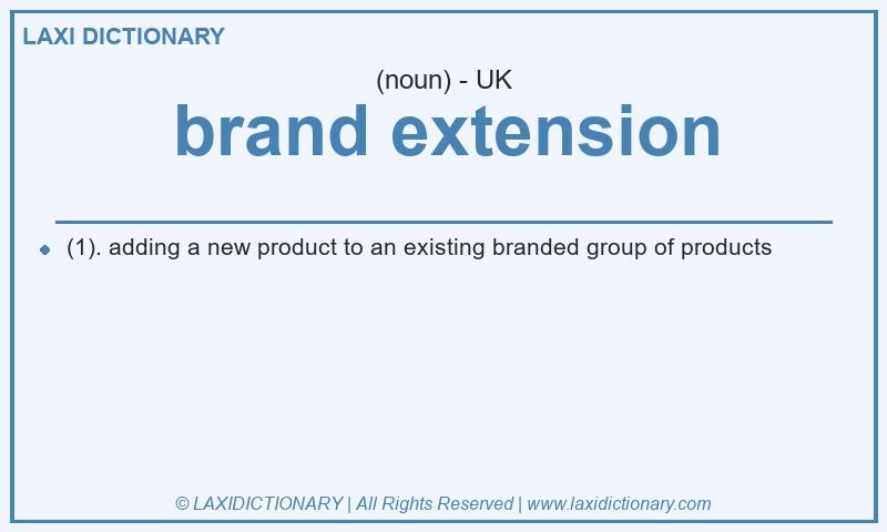 Definition brand extension in British English