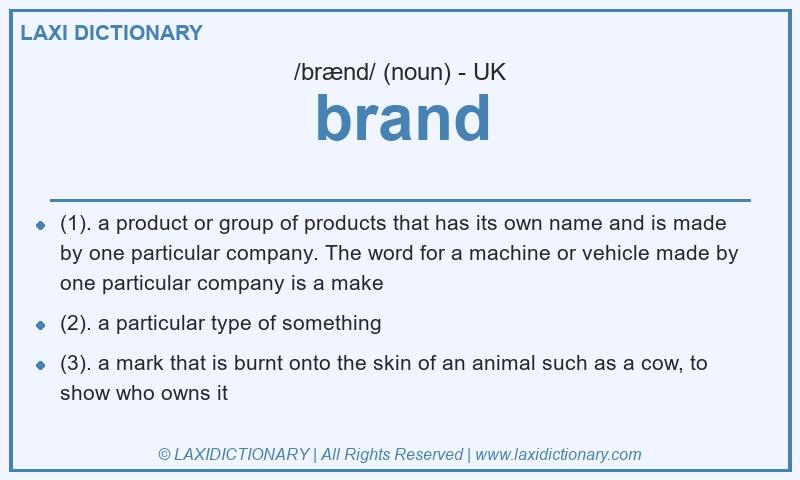 Definition brand in British English