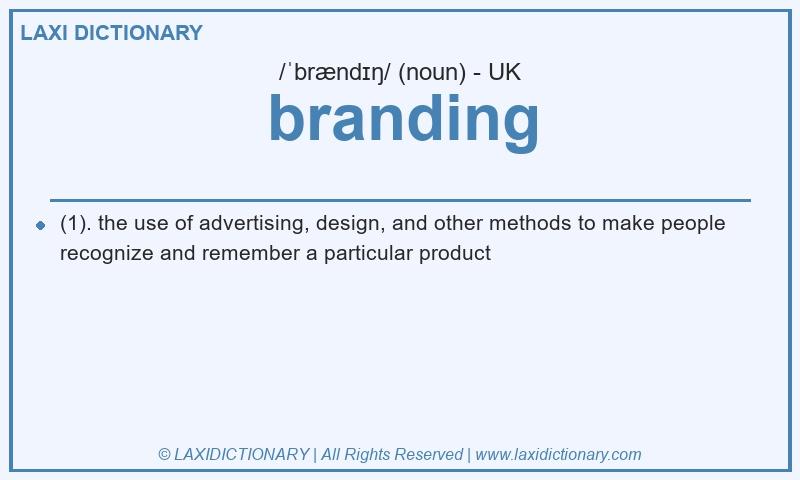 Definition branding in British English