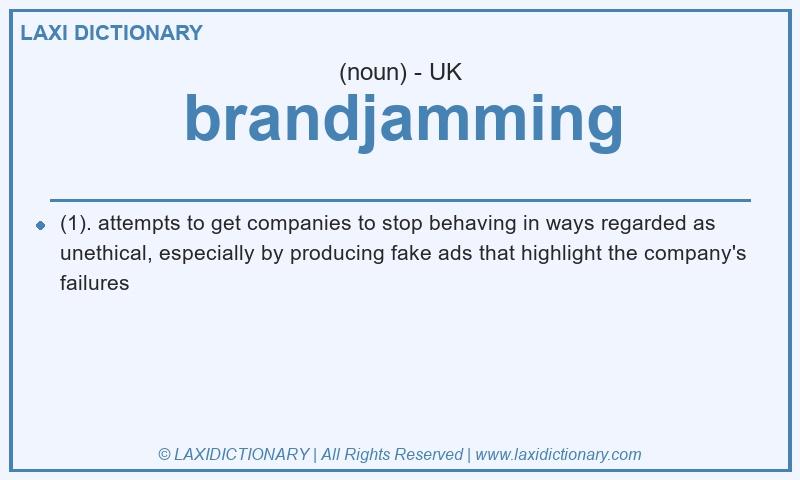 Definition brandjamming in British English