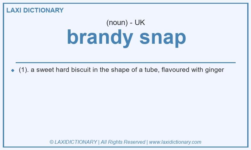 Definition brandy snap in British English