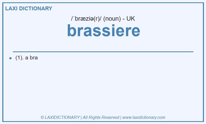 Definition brassiere in British English