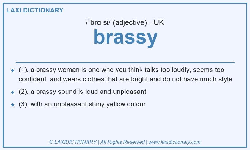 Definition brassy in British English