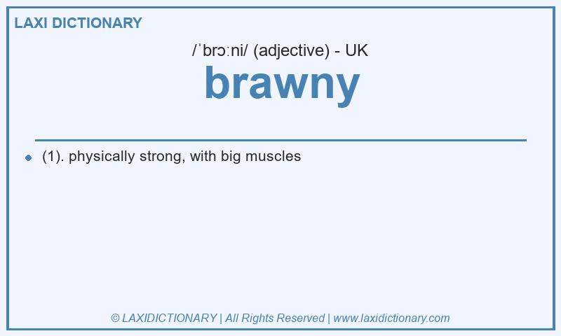 Definition brawny in British English