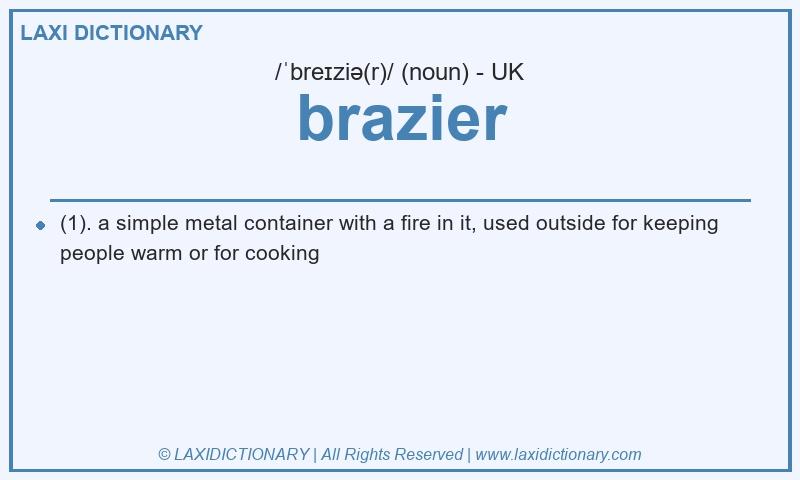 Definition brazier in British English