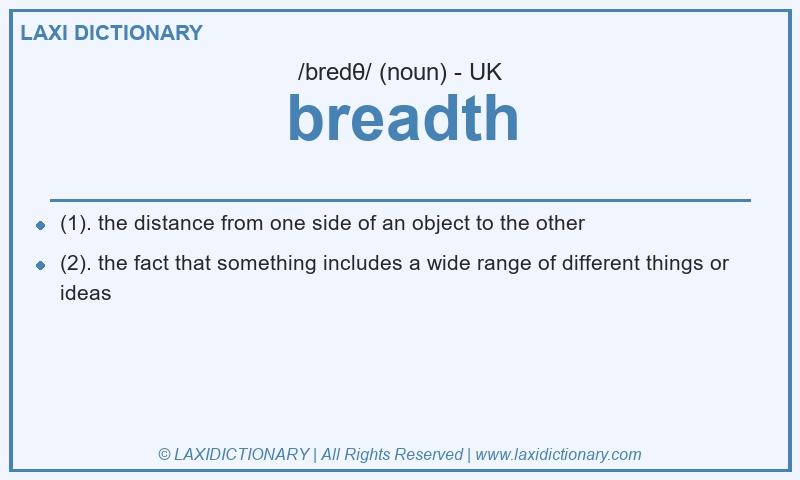 Definition breadth in British English