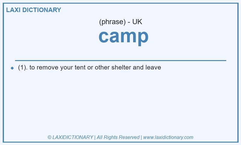 Definition camp in British English