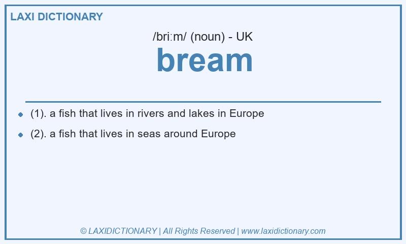 Definition bream in British English