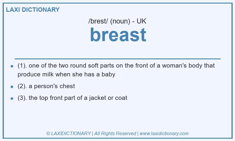 Definition breast in British English