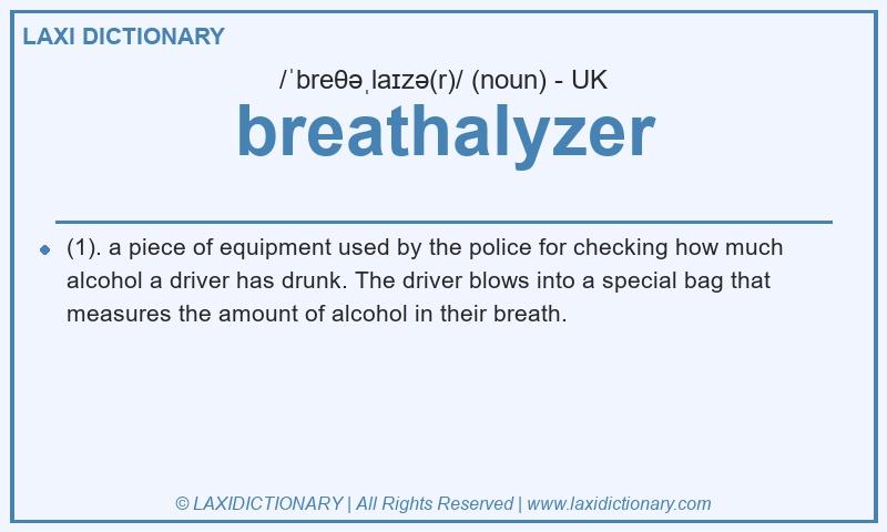 Definition breathalyzer in British English