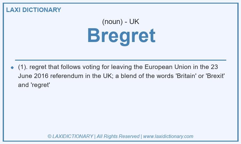 Definition Bregret in British English