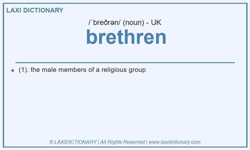 Definition brethren in British English
