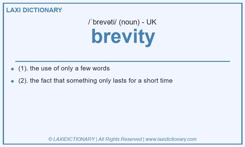 Definition brevity in British English