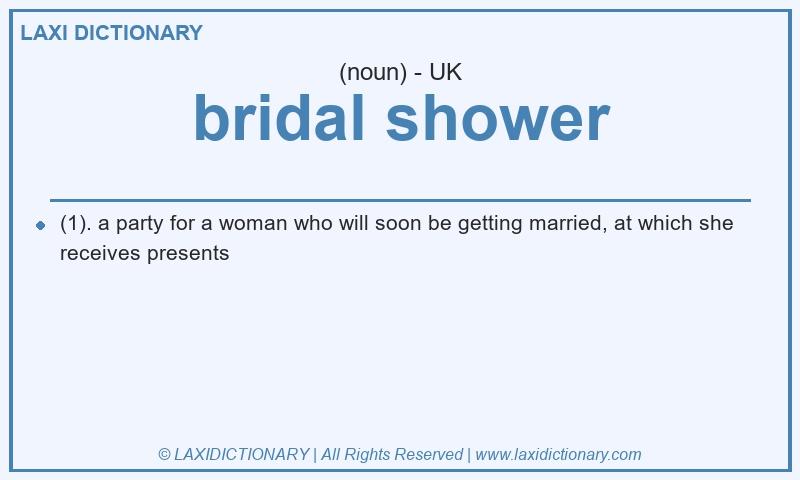Definition bridal shower in British English