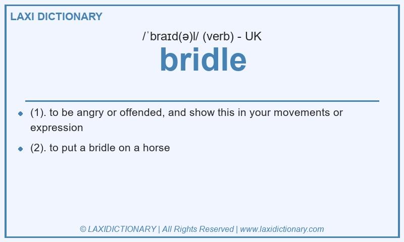 Definition bridle in British English
