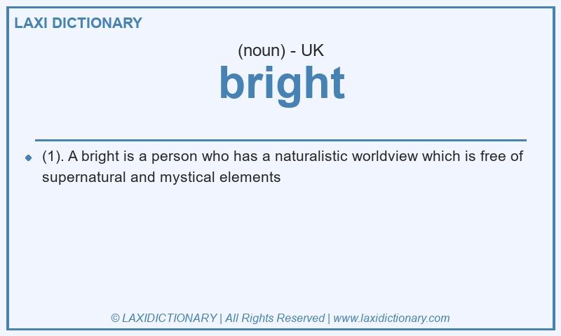 Definition bright in British English