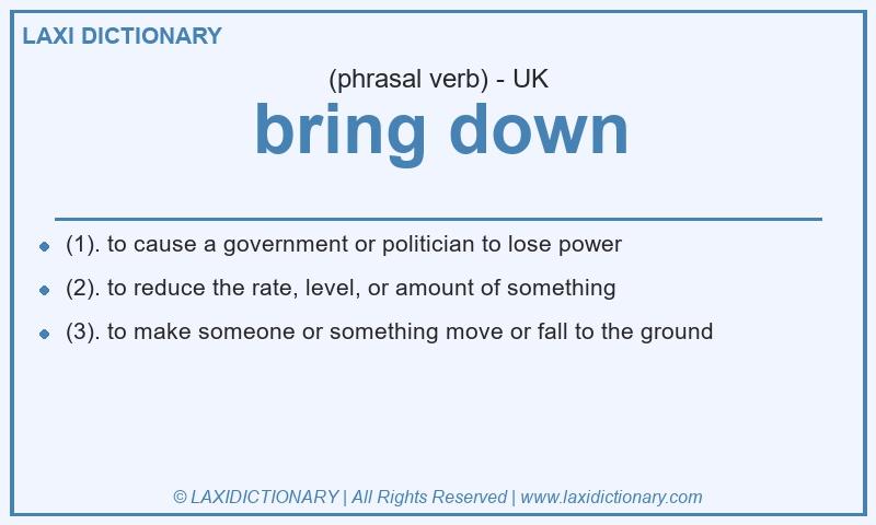 Definition bring down in British English