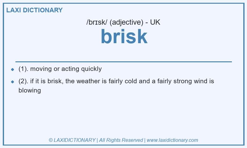Definition brisk in British English