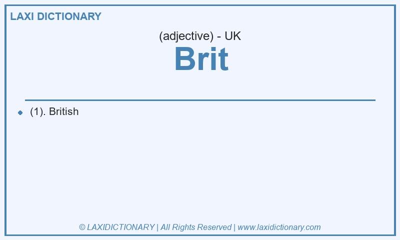 Definition Brit in British English