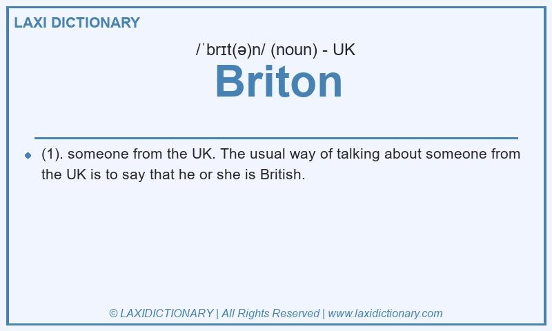 Definition Briton in British English