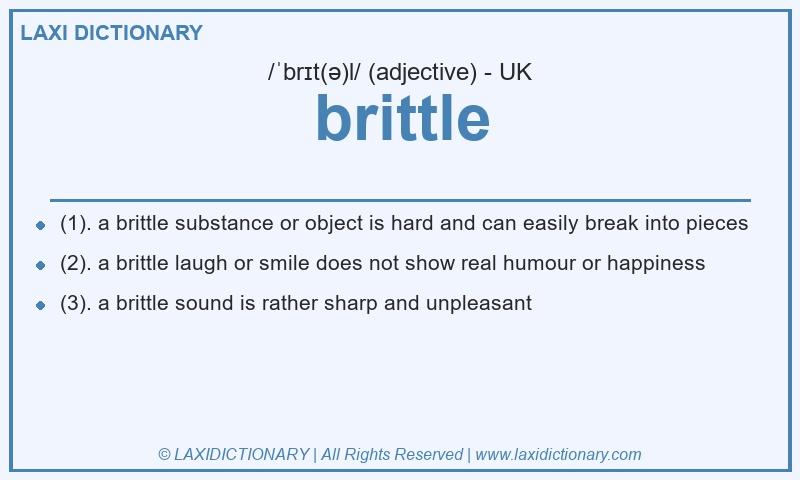 Definition brittle in British English