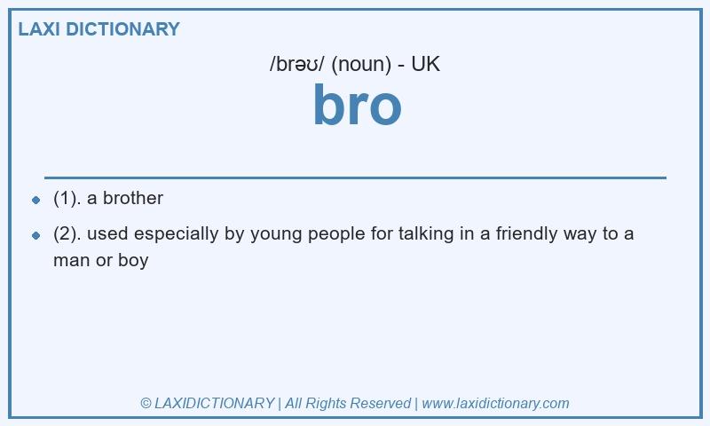 Definition bro in British English