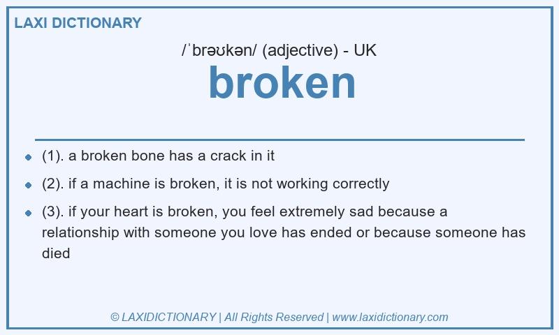 Definition broken in British English