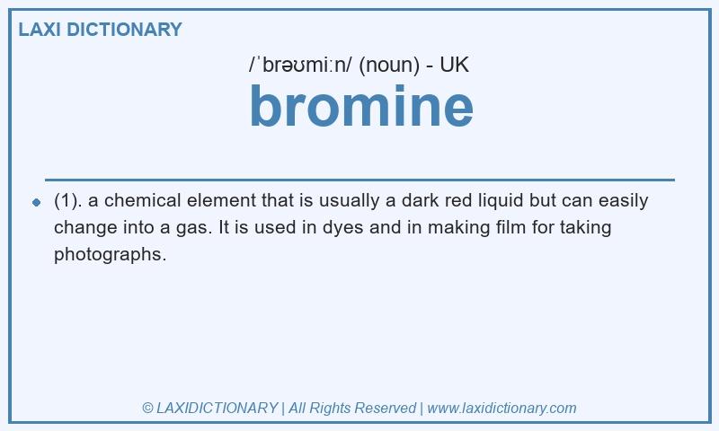 Definition bromine in British English