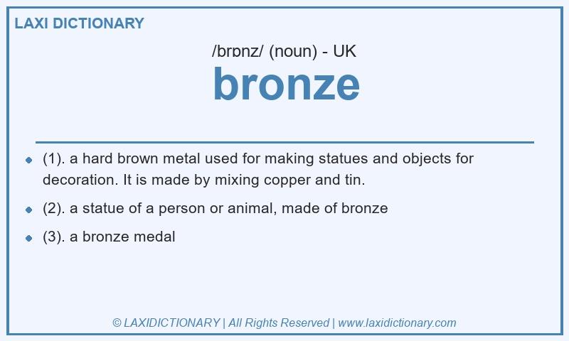 Definition bronze in British English