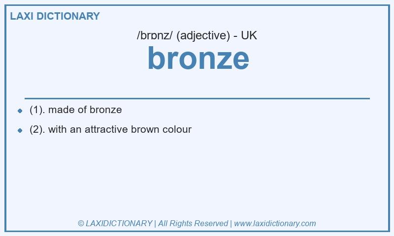 Definition bronze in British English