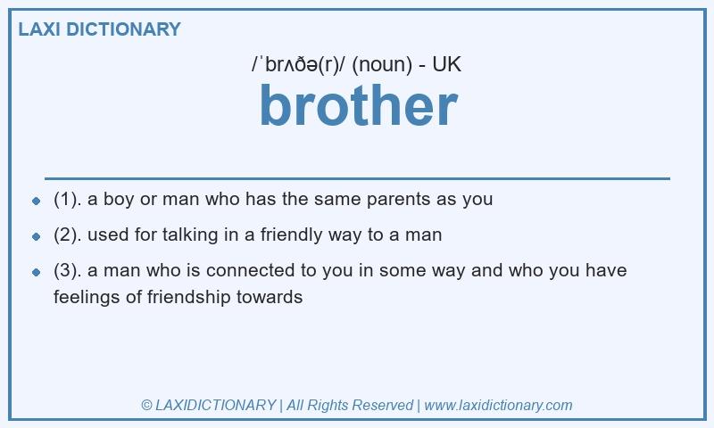 Definition brother in British English