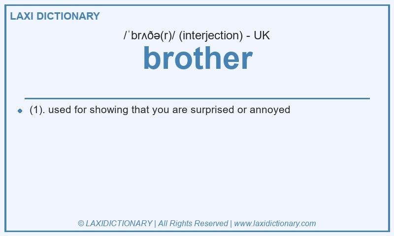 Definition brother in British English