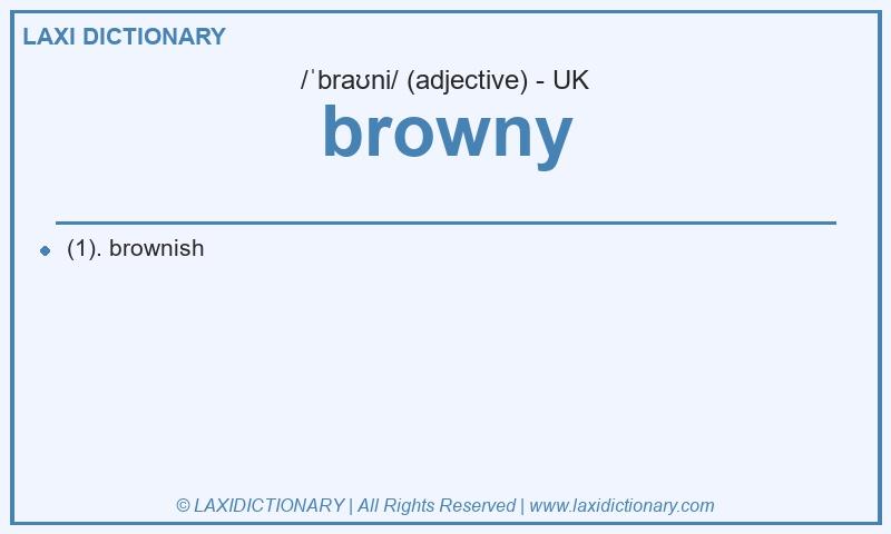 Definition browny in British English