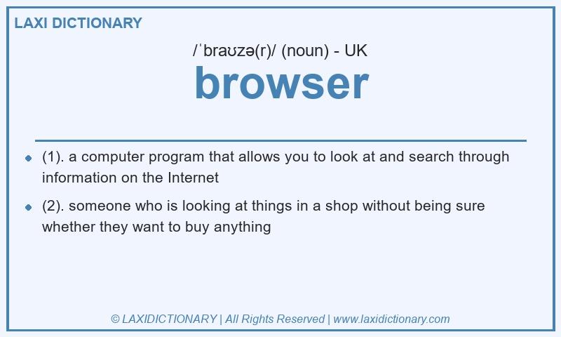 Definition browser in British English